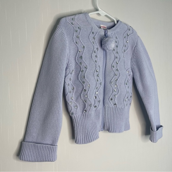 Vintage Gymboree Apre Ski zip up cardigan 2004 Lavender Ribbed Size 4 - Picture 2 of 12